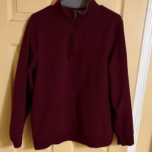 Club Room Men's Maroon Zip-Up Sweater